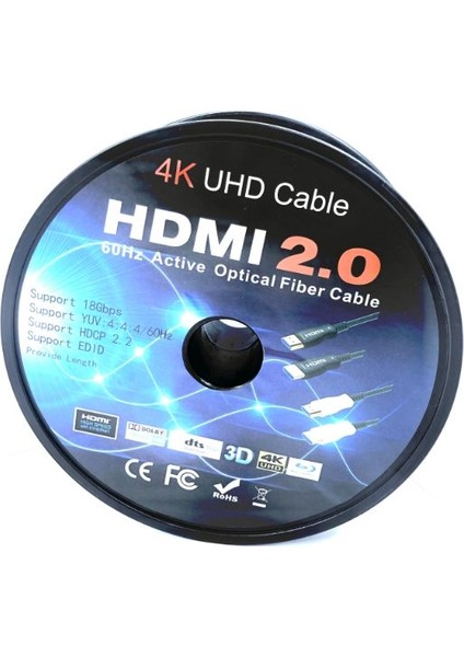 Fiber Optik HDMI 2.0 4K 60hZ Optical Fiber Kablo 40 Metre