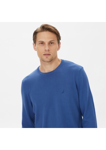 Nautıca Erkek Mavi Standart Fıt Uzun Kollu Triko S37002T.4UB fırsatları