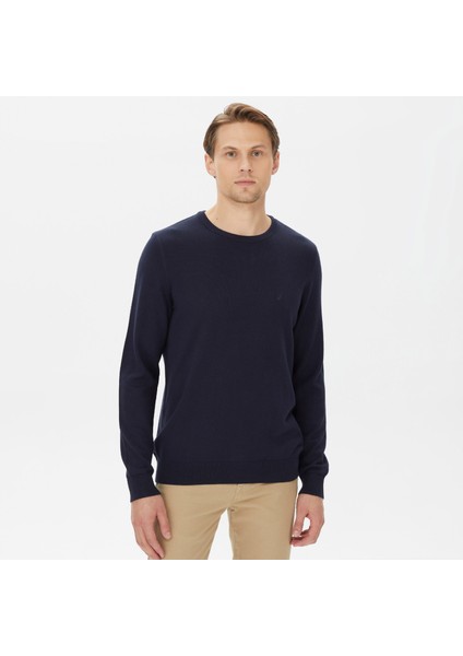 Nautıca Erkek Lacivert Standart Fıt Uzun Kollu Triko S37002T.4NV