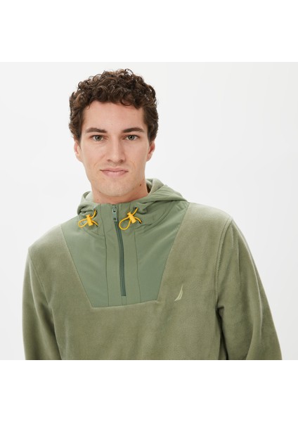 Nautıca Erkek Yeşil Standart Fıt Kapüşonlu Sweatshırt K37194T.3SY fırsatları