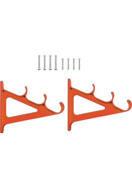 2 Parça Olta Depolama Rafı Hava Koşullarına Dayanıklı Ev Araç Duvarı Için Turuncu (Yurt Dışından)