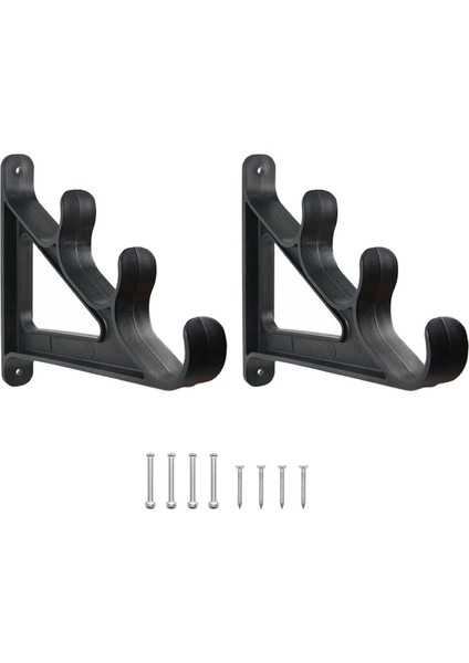 2 Parça Olta Depolama Rafı Duvar Garaj Kapısı Araba Siyah Için Pratik Dayanıklı (Yurt Dışından)