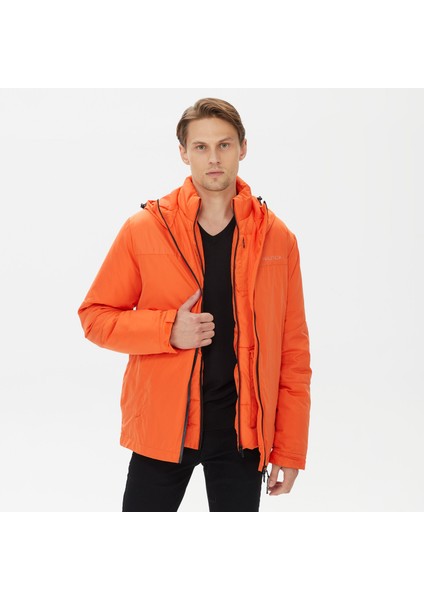 Nautıca Erkek Turuncu Standart Fıt Desenli Mont J37024T.8PR