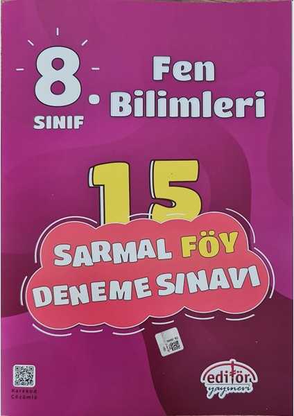 8. Sınıf Fen Bilimleri 15 Sarmal Föy Deneme Sınavı