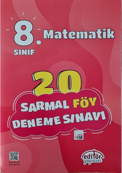 8. Sınıf Matematik 20 Sarmal Föy Deneme Sınavı