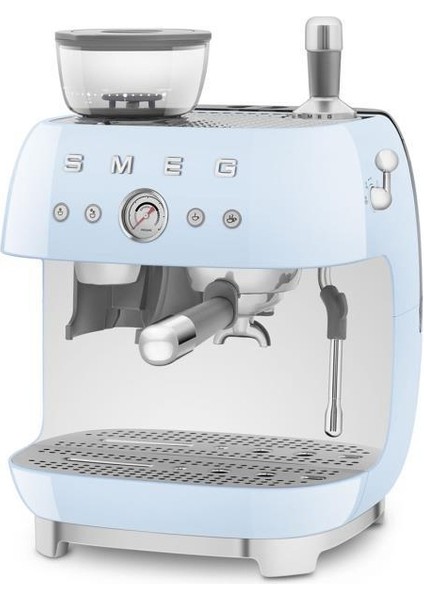 Smeg Pastel Mavi Öğütücülü Espresso Kahve Makinesi EGF03PBEU