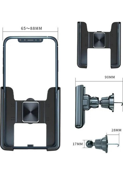 Evrensel Araç Telefonu Tutucu Yerçekimi Hava Firar Dağı Standı Cep Cep Telefonu Araç Braketi Desteği iPhone Samsung Xiaomi Için (Yurt Dışından) indirimleri