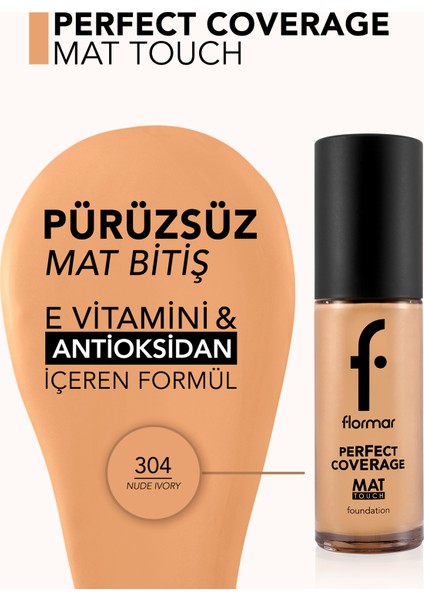 Mat Touch E Vitamini Içeren Yüksek Pigmentli & Mat Bitişli Fondöten modelleri