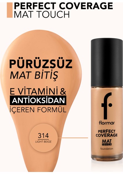 Mat Touch E Vitamini Içeren Yüksek Pigmentli & Mat Bitişli Fondöten modelleri