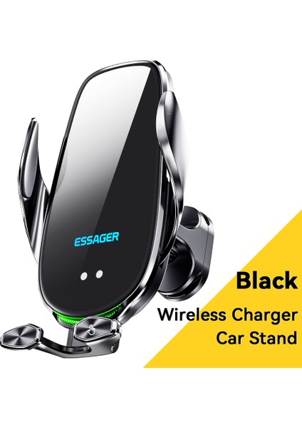 Essager Qi 15W Kablosuz Şarj Cihazı Araç Telefonu Tutucu Arabada Hava Firar Dağı iPhone 14 13 12 x Pro Max Xiaomi Huawei Hızlı Şarj (Yurt Dışından)
