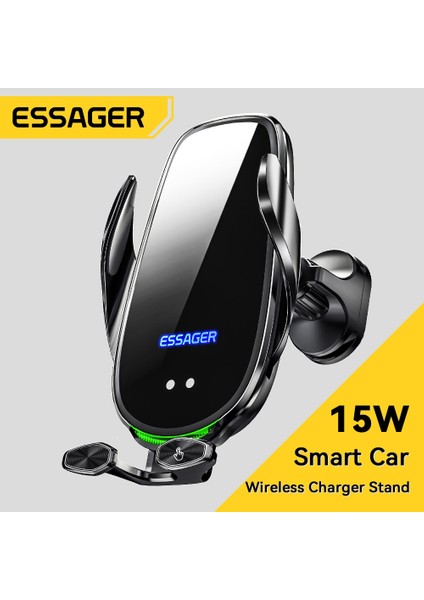 Essager Qi 15W Kablosuz Şarj Cihazı Araç Telefonu Tutucu Arabada Hava Firar Dağı iPhone 14 13 12 x Pro Max Xiaomi Huawei Hızlı Şarj (Yurt Dışından) fiyatları