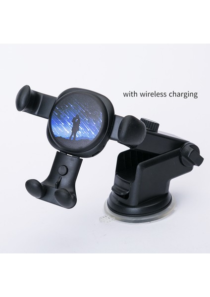 Kablosuz Araç Şarj Cihazı, Vantuzlu Kontrol Paneli Teleskopik Braketi - Kablosuz Şarj Cihazıyla Starry Sky (Bir Set) (Yurt Dışından)