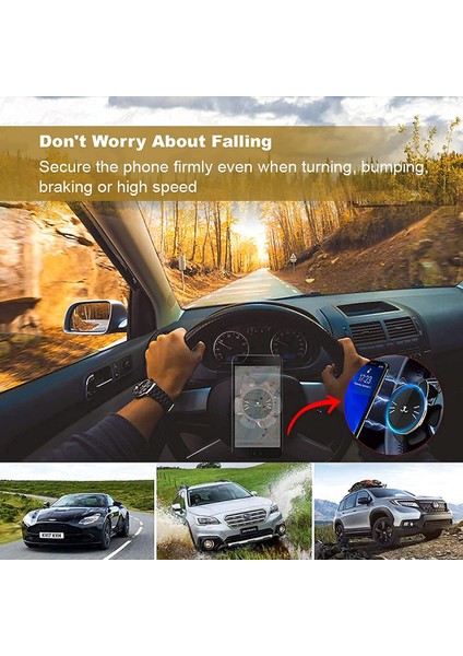 Manyetik Araç Telefonu Tutucu 360° Dönebilen Telefon Standı Direksiyondaki Telefon Bağlantısına Monte Edilebilir ve Her Türlü Cep Telefonuna Uygun (Siyah) (Yurt Dışından) fiyatları