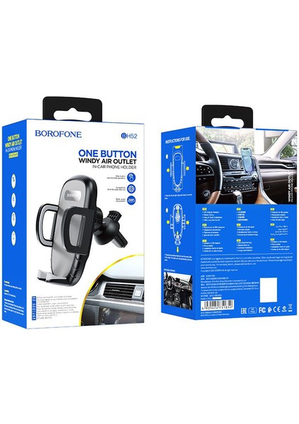 Borofone BH52 Fengchi Hava Çıkışı Araç Içi Telefon Tutucu Cep Telefonu Araç Navigasyon Tembel Yaratıcı Braket (Yurt Dışından) fırsatları