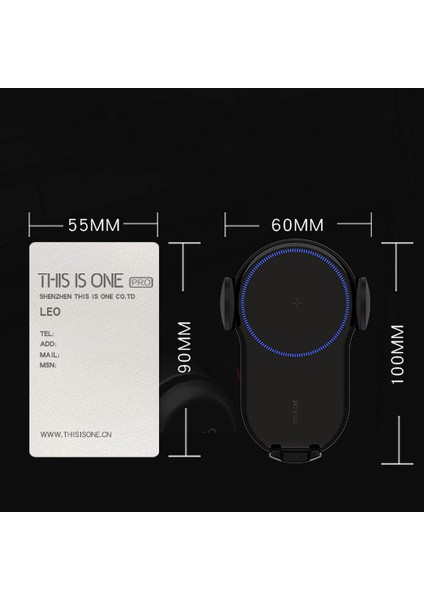 Qi 15W Otomatik Sıkma Araç Telefonu Tutucu Kablosuz Şarj-Xiaoqi Ikinci Nesil [meteor Gümüş] (Bir Set) (Yurt Dışından)