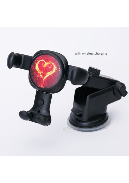 Kablosuz Araç Şarj Cihazı, Vantuzlu Kontrol Paneli Teleskopik Braket-Kablosuz Şarj Cihazı Olmayan Aşk (Bir Set) (Yurt Dışından)