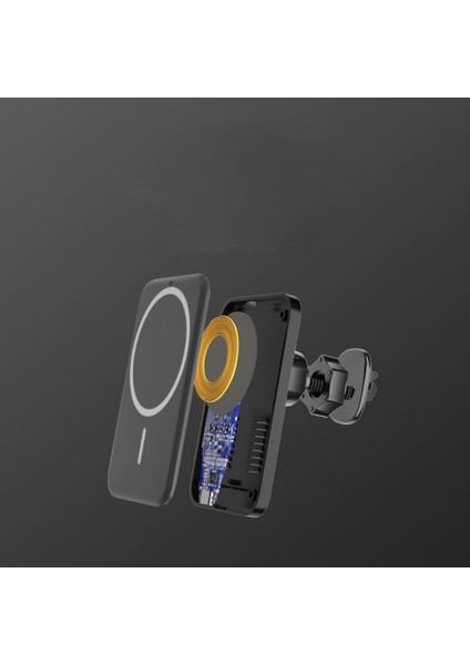 Qi 15W Otomatik Sıkma Araç Telefonu Tutucu Kablosuz ŞARJ-15W Evrensel-Siyah (Bir Set) (Yurt Dışından) modelleri