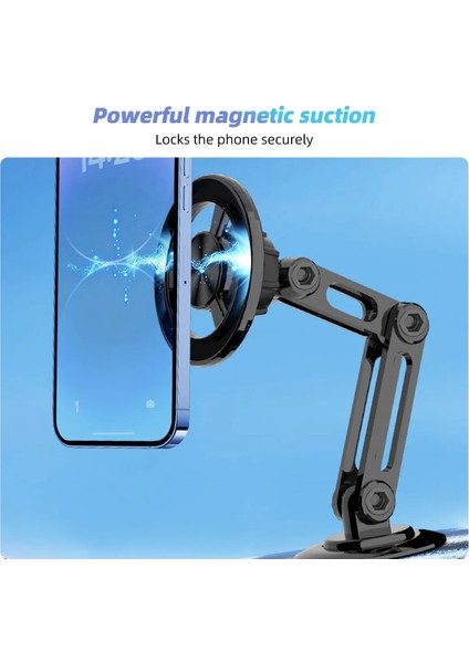 Evrensel 360 Derece Manyetik Telefon Tutucu Teleskopik Araç Telefonu Montaj iPhone 14 13 12 11 Max Artı Araç Navigasyon Braketi (Yurt Dışından) modelleri