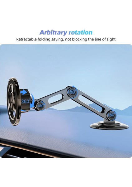 Evrensel 360 Derece Manyetik Telefon Tutucu Teleskopik Araç Telefonu Montaj iPhone 14 13 12 11 Max Artı Araç Navigasyon Braketi (Yurt Dışından) fırsatları