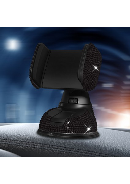 2023 Elmas Cep Telefonu Tutucu Araç Telefonu Montajı Için Pembe Esnek Masa Standı Montaj Bling Araba Aksesuarları Iç Kadın (Yurt Dışından)