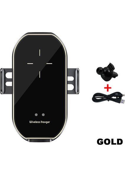 10W Araba Kablosuz Şarj Cihazı Otomatik Sıkma Araç Tutucu Telefon Tutucu iPhone Xiaomi Için Kızılötesi Indüksiyon Qı Hızlı Şarj Istasyonu (Yurt Dışından)