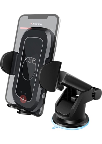 Qi 10W Otomatik Sıkma Araba Bluetooth Kulaklık Telefon Tutucu Kablosuz ŞARJ-10W Kablosuz Şarj Ile (Bir Set) (Yurt Dışından)