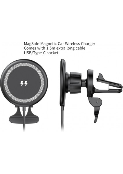 Apple 12 13 Cep Telefonu Manyetik Şarj Cihazı Için Kablosuz Hızlı Şarj Cihazı - Beyaz Hava Çıkışı (Bir Set) (Yurt Dışından) fırsatları