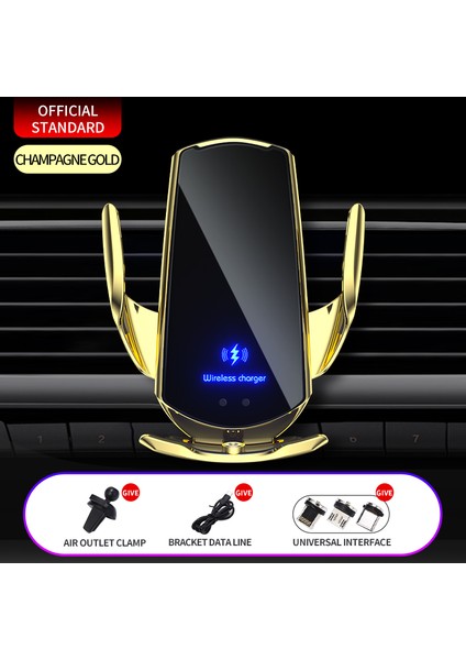 Otomatik 15W Qi Araç Kablosuz iphone Şarj Cihazı 14 13 12 Xr x 8 Samsung S20 S10 Manyetik USB Kızılötesi Sensör Telefon Tutucu Dağı (Yurt Dışından)