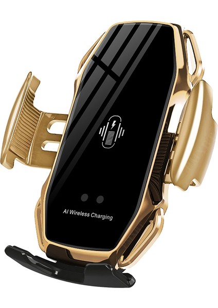 10W Araba Kablosuz Şarj Cihazı Otomatik Sıkma Araç Tutucu Telefon Tutucu iPhone Xiaomi Için Kızılötesi Indüksiyon Qı Hızlı Şarj Istasyonu (Yurt Dışından)
