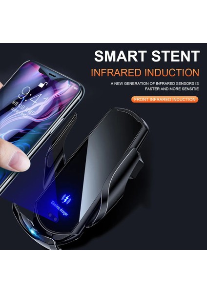 Yeni Yükseltme Araba Cep Telefonu Tutucu 15 W Kablosuz Şarj Taşınabilir Araç Tutucu Cep Telefonu Braketi Standı Araç Cihazı (Yurt Dışından) modelleri