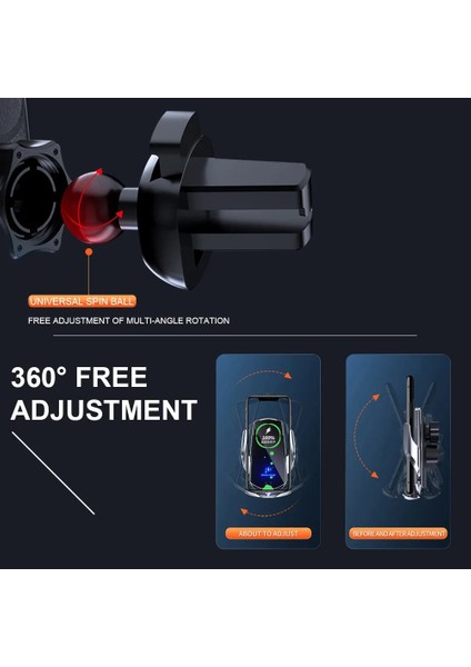 Yeni Yükseltme Araba Cep Telefonu Tutucu 15 W Kablosuz Şarj Taşınabilir Araç Tutucu Cep Telefonu Braketi Standı Araç Cihazı (Yurt Dışından) indirimleri