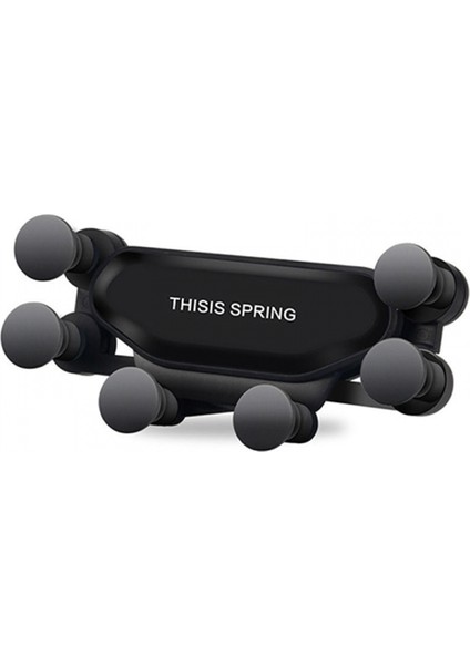 Araç Cep Telefonu Braketi Yedi Noktalı Destek Hava Çıkışı Takılabilir Gösterge Paneli Navigasyon Çerçevesi, Renk Soğuk Siyah (Yurt Dışından)