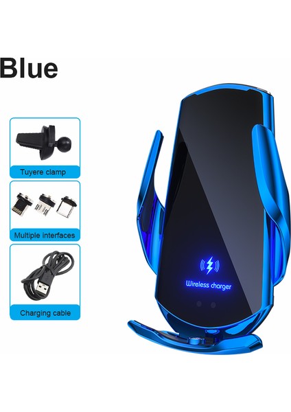 Yeni Yükseltme Araba Cep Telefonu Tutucu 15 W Kablosuz Şarj Taşınabilir Araç Tutucu Cep Telefonu Braketi Standı Araç Cihazı (Yurt Dışından)