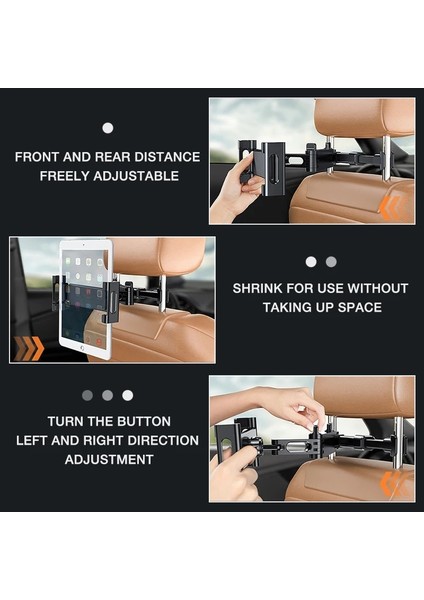 Teleskopik Araba Arka Yastık Telefon Tutucu Tablet Dönen Araba Koltuğu Arka Standı Kafalık Braketi Tablet Telefon Için 5-13 Inç (Yurt Dışından) indirimleri