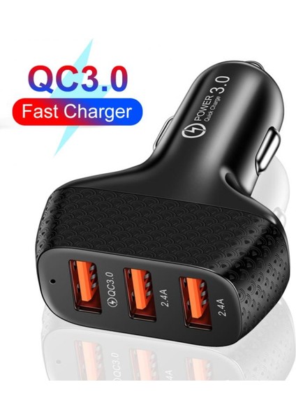 Araç Şarj Cihazı Çakmak Için Akıllı Telefon USB Adaptörü Cep Telefonu Şarj Cihazı Çift USB Hızlı Şarj IPhone Xiaomi Huawei Için (Yurt Dışından)