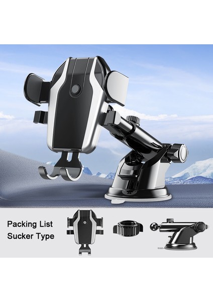 Yerçekimi Araç Telefonu Tutucu Vantuz Ayarlanabilir Evrensel Tutucu Arabada Standı Gps Montaj iPhone 12 Pro Max Xiaomi Poco (Yurt Dışından)