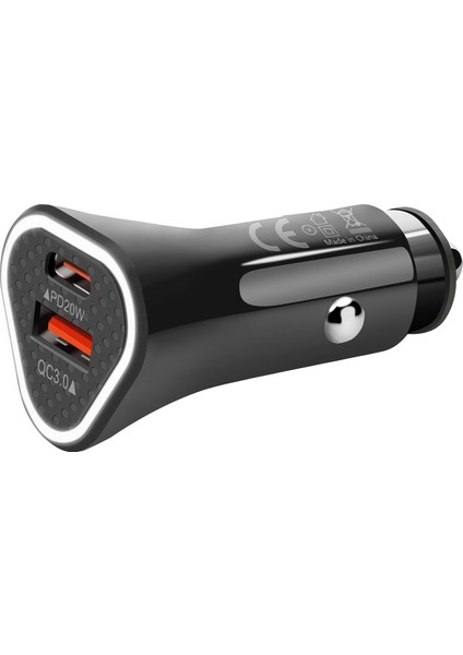 Araç Şarj Cihazı, Mini 20W Çift USB Araç Şarj Cihazı, Qc3.0 USB + Pd 20W Usb-C / Type-C, IPHONE12/11/XR/XS, iPad Pro/air 2/mini, Galaxy (Yurt Dışından)