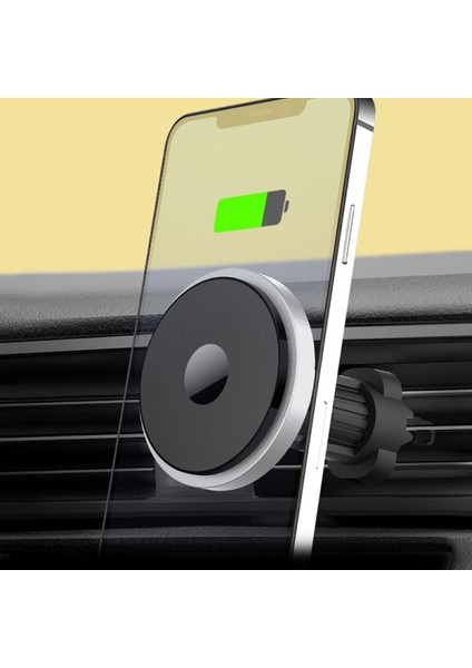 Kablosuz Araç Şarj Cihazı, 15W Qi Hızlı Araç Şarj Cihazı Şarj Cihazı Telefon Tutucu Dağı, Otomatik Sıkma Hizalaması Ön Cam Kontrol Paneli Hava Firar Cep Telefonu Tutucu (Yurt Dışından)
