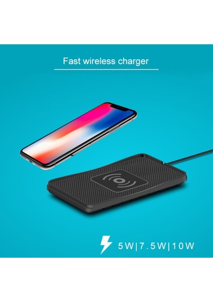 Hızlı Kablosuz Araç Şarj Cihazı, Qi Sertifikalı Araç Şarjı Ince Pad Istasyonu Dock ve Telefon Tutucu, USB Qc 3.0 Adaptörlü Araç Için 10W/7,5W Hızlı Şarj (Yurt Dışından) fırsatları