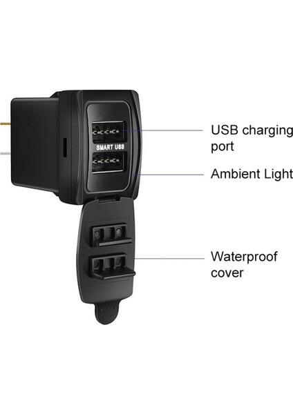 Toyota Için Araba 3.1A USB Çift Taraflı Cep Telefonu Şarj Cihazı (Yurt Dışından) fiyatları