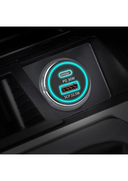 USB Araç Şarj Cihazı，pd + Qc3.0 8 Pinli Veri Kablosu ile Çift Bağlantı Noktalı Hızlı Şarj Araç Şarj Cihazı (Yurt Dışından) modelleri