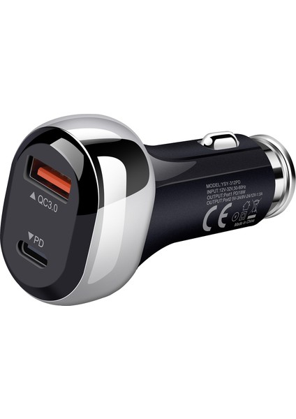 USB C Araç Şarj Cihazı Süper Mini Hızlı USB Araç Şarj Adaptörü Pd&qc 3.0 Çift Bağlantı Noktalı iPhone 13 12 11 Pro Max x Xr Xs 8 Samsung Galaxy Note ile Uyumlu (Yurt Dışından)
