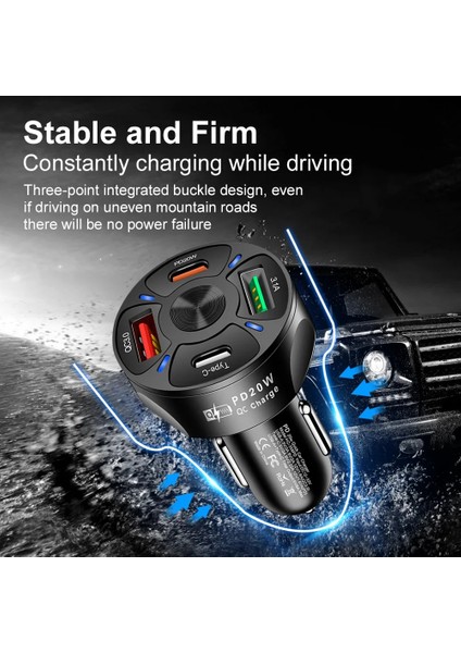 Çift USB C Pd 20W Araç Şarj Cihazı Hızlı Şarj Pd Hızlı Şarj 3.0 USB C Araç Telefonu Şarj Adaptörü iPhone Xiaomi Samsung Için (Yurt Dışından) modelleri