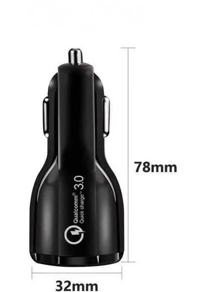 Qc3.0 Hızlı Şarj Çift USB Araç Şarj Cihazı ŞARJ-6A Araç Şarj Cihazı [beyaz] Qc3.0 (Bir Set) (Yurt Dışından) fiyatları