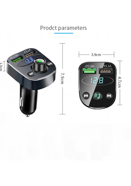 Oynatıcı Çok Fonksiyonlu Bluetooth Alıcısı USB Araç Şarj Cihazı-Bluetooth 5.0 [siyah Hızlı Şarj Versiyonu] (Bir Set) (Yurt Dışından) fiyatları