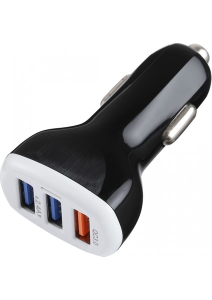 3 Bağlantı Noktalı Araç Şarj Cihazı USB Adaptörü, 12V Hızlı Araç Şarj Cihazı USB Adaptörü Qc3.0 2.4A Üç USB Bağlantı Noktası Akıllı Hızlı Araç Şarj Cihazı (Yurt Dışından) fiyatları