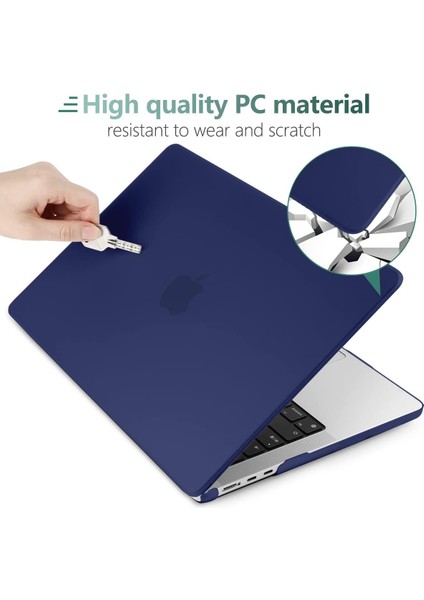 MacBook Air 13.6 Inç Kılıf 2022 Piyasaya Sürüldü M2 Çipli A2681, Klavye Kılıfı ve MacBook Air M2 ile Uyumlu Kamera Kılıfı ile Dizüstü Bilgisayar Sert Kılıf Kılıfı, Mat Lacivert (Yurt Dışından) fırsatları