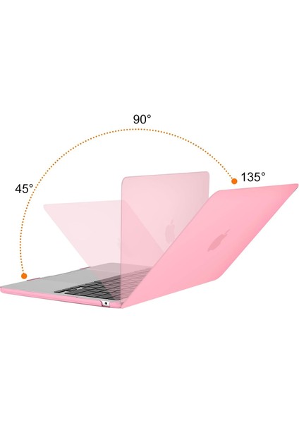 MacBook Air 13,6 Inç Kılıf ile Uyumlu 2022 2023 Sürüm A2681 M2 Çip, Sıvı Retina Ekran ve Dokunmatik Kimlik, Koruyucu Plastik Sert Kılıf Kapak, Pembe (Yurt Dışından)