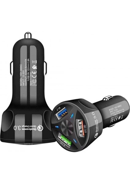 USB Hızlı Araç Şarj Cihazı Qc3.0 Adaptörü, 3 Bağlantı Noktalı USB 35W Yüksek Güçlü Araç Hızlı Şarj Cihazı Araç Telefonu Şarj Cihazı Iphone, Samsung Için Çok Fonksiyonlu Araç Adaptörü (Yurt Dışından) fiyatları
