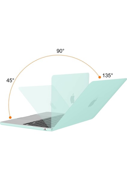 MacBook Air ile Uyumlu 13.6 Inç Kılıf 2022 2023 Sürüm A2681 M2 Chip Liquid Retina Display Touch Id, Plastik Sert Kılıf&klavye ve Ekran Koruyucu&type C Adaptör 2'li Paket, Nane Yeşi (Yurt Dışından)